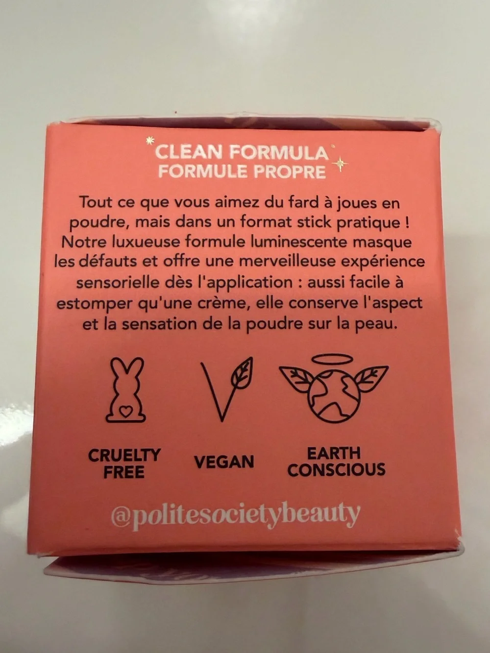 Polite Society Polite Pops Powder Blush Stick (Shade: MALIBU) - New In Box